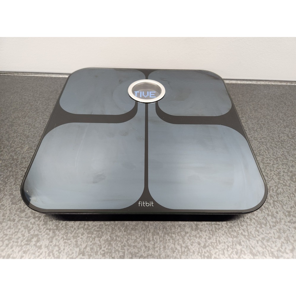 Fitbit Aria Wi-Fi Smart Scale FB201B Black Digital Used Tested - Very Good